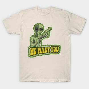 Alien Recruiter (Retro Green) T-Shirt